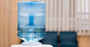 Bottled Water Cooler in Office Setting